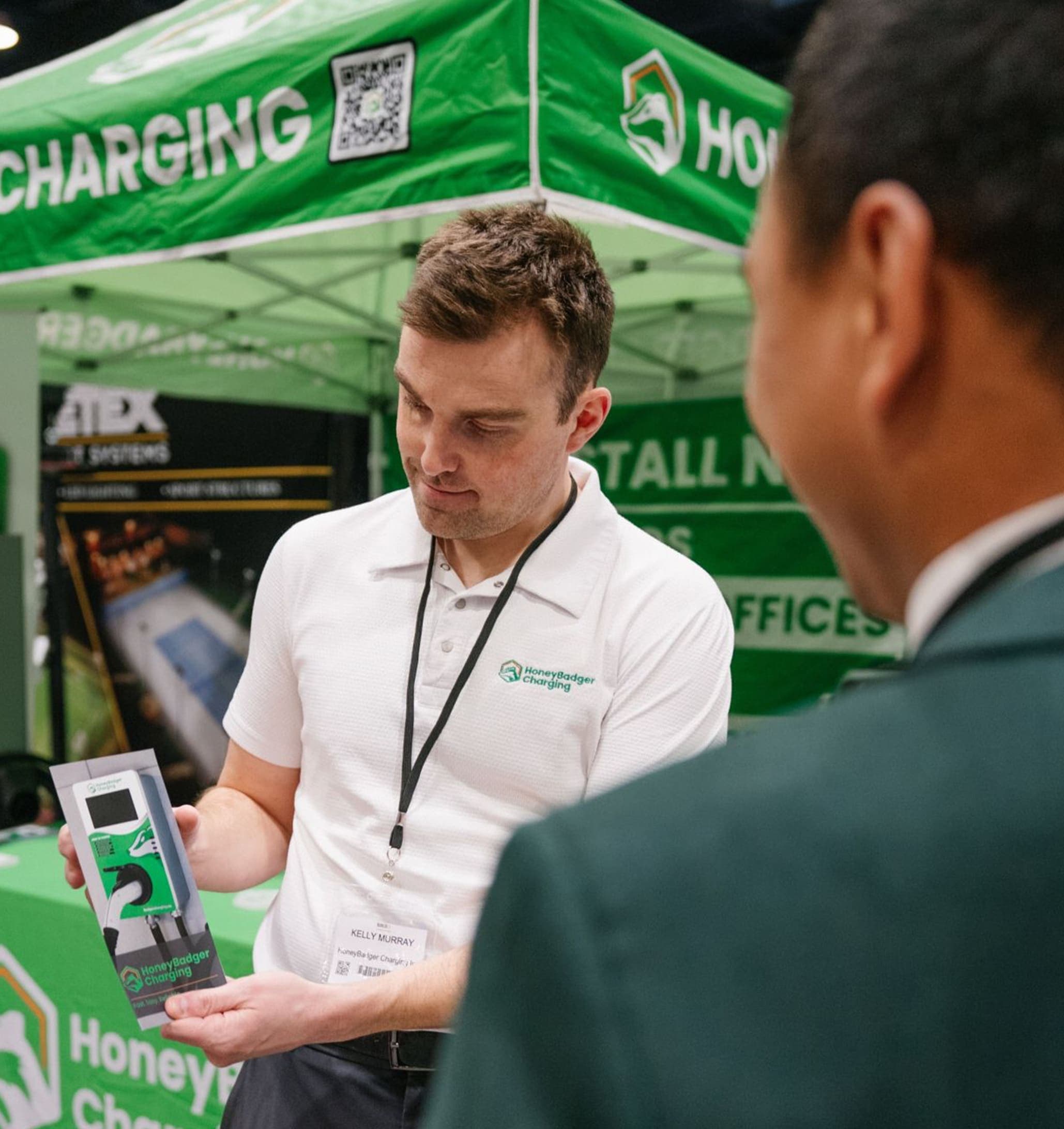 Honeybadger team members collaborating at an event